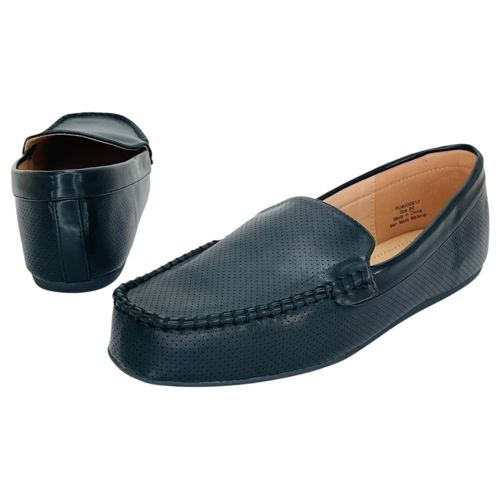 Journee Collection Halsey Black Faux Leather Womens Flats Size 8.5M - Picture 8 of 11